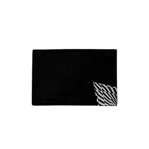 Vintage Xavier Danaud‎ Black Suede Clutch Bag Silver Geometric Made in France